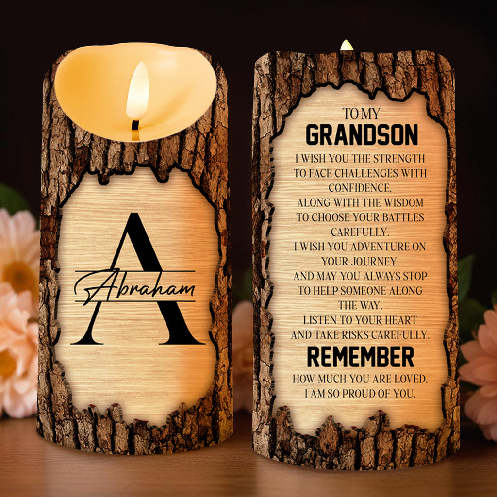 Strength And Wisdom Personalized Custom Candle
