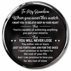 To My Grandson, Believe In Your Heart, Watch Design - Personalized Engraved Wooden Watches - GSN027_ENWA