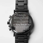 To My Grandson, Believe In Your Heart, Watch Design - Personalized Engraved Wooden Watches - GSN027_ENWA