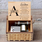 Grandson Crown And Heart Inspirational Quote Music Box - Custom Music Box With "You Are My Sunshine" Tune - GSN027_MZB