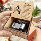 Grandson Crown And Heart Inspirational Quote Music Box - Custom Music Box With "You Are My Sunshine" Tune - GSN027_MZB
