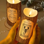 Never Forget I Love You, Inspirational Quotes LED Candle For Grandson
