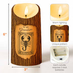 Never Forget I Love You, Inspirational Quotes LED Candle For Grandson