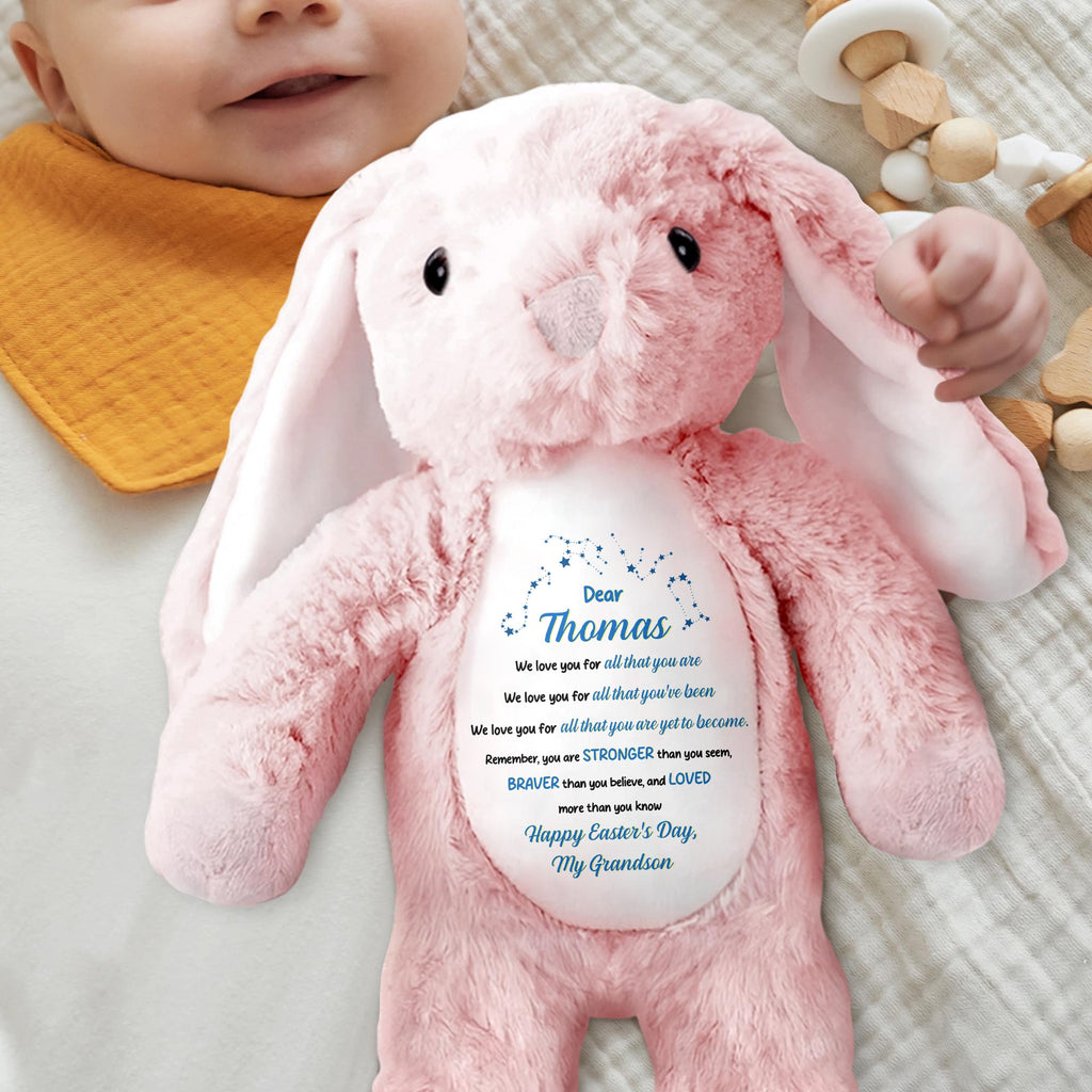 Dear Thomas, We Love You For All That You Are, Stuffed Bunny