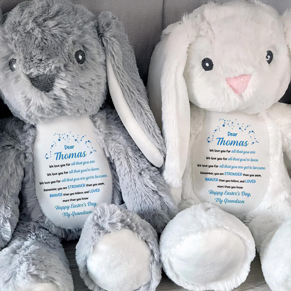 Dear Thomas, We Love You For All That You Are, Stuffed Bunny
