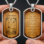 To My Grandson Aquarius Sign Necklace