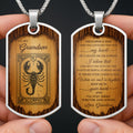 To My Grandson Aquarius Sign Necklace