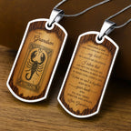 To My Grandson Aquarius Sign Necklace
