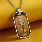 To My Grandson Aquarius Sign Necklace