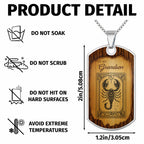 To My Grandson Aquarius Sign Necklace