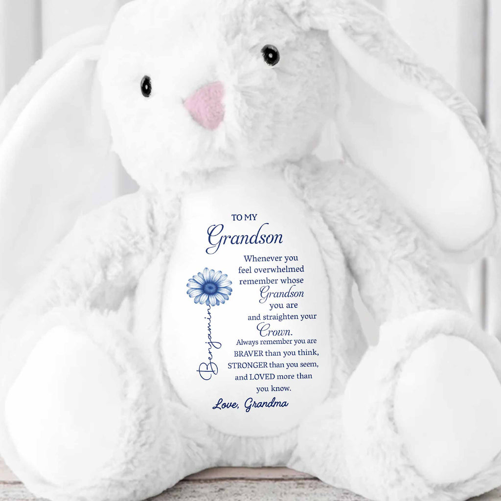 To My Grandson, Remember Your Strength Crown And Flower