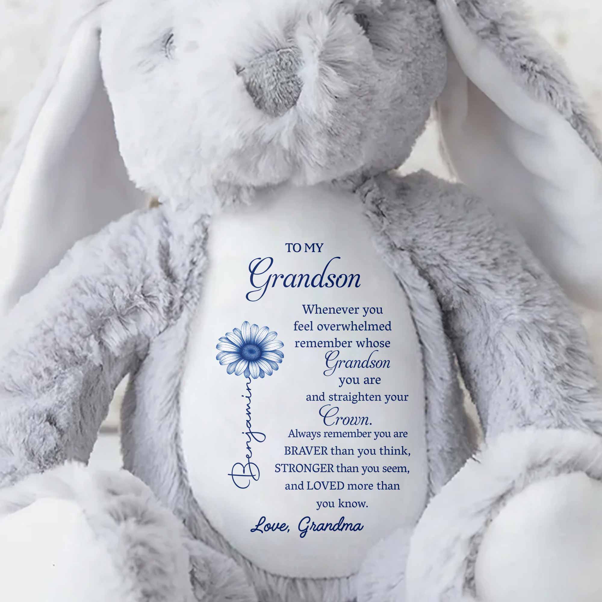 To My Grandson, Remember Your Strength Crown And Flower