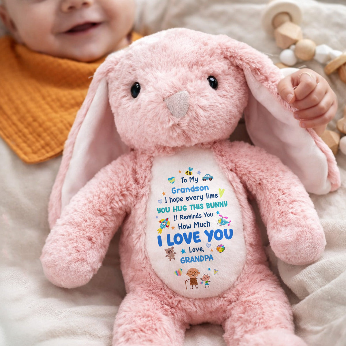 To My Grandson, How Much I Love You Bunny