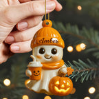 Celebrate Cozy Autumn Vibes Ghost and Pumpkin
