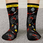True Crime Watching Socks With Magnifying Glass And Knife