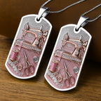 Weaves Her Heart Into Every Stitch Sewing Machine And Scissors