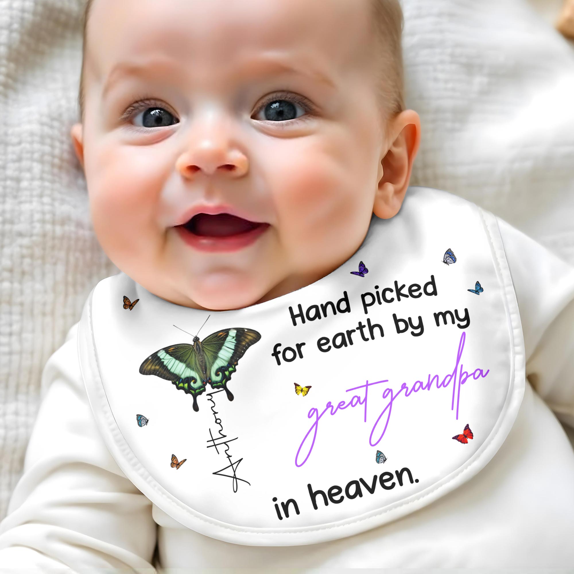 Hand Picked for Earth By My Great Grandpa in Heaven, Butterflies