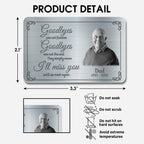 Goodbyes Are Not Forever, Portrait, Memorial Aluminum Wallet Card