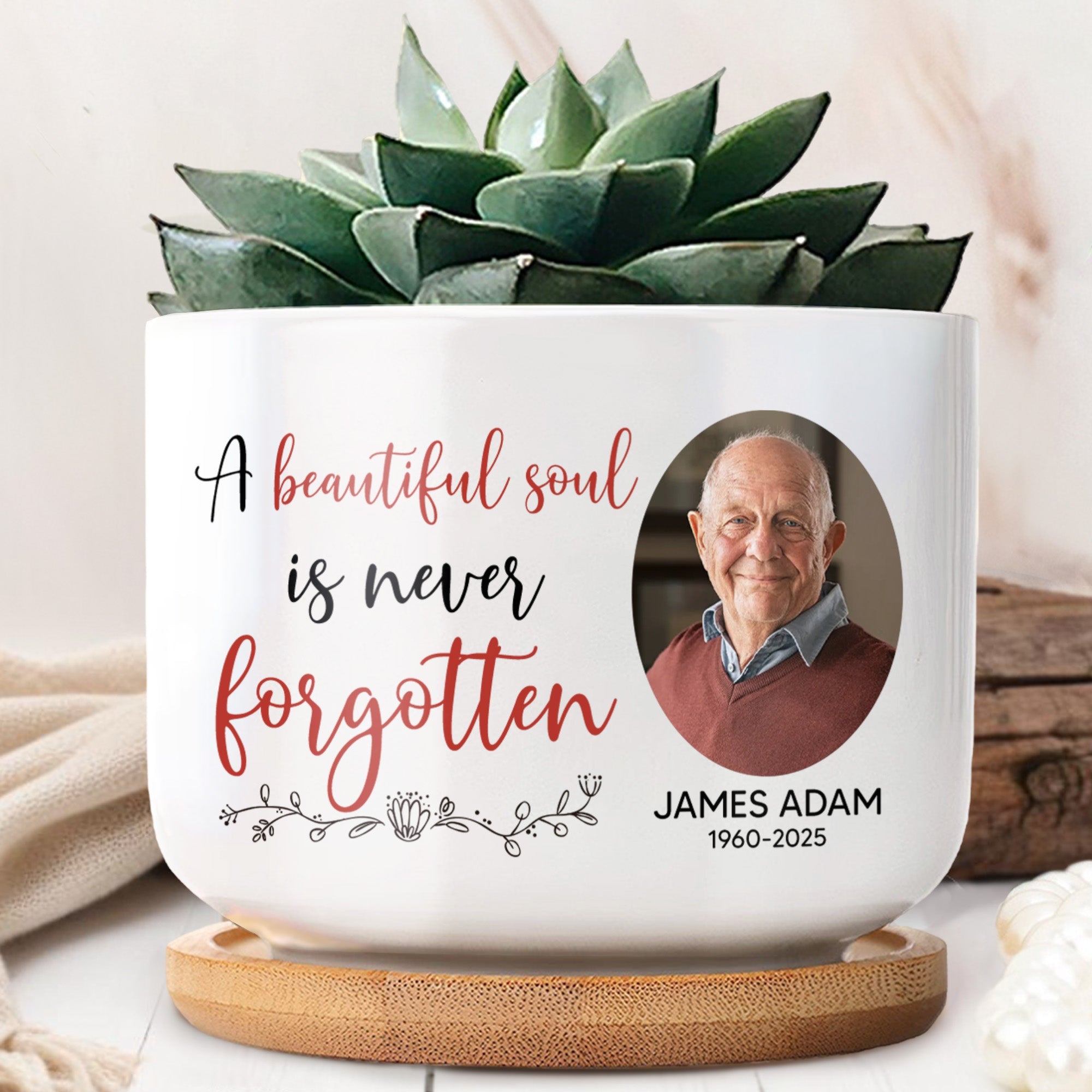 A Beautiful Soul Is Never Forgotten, Floral Accents