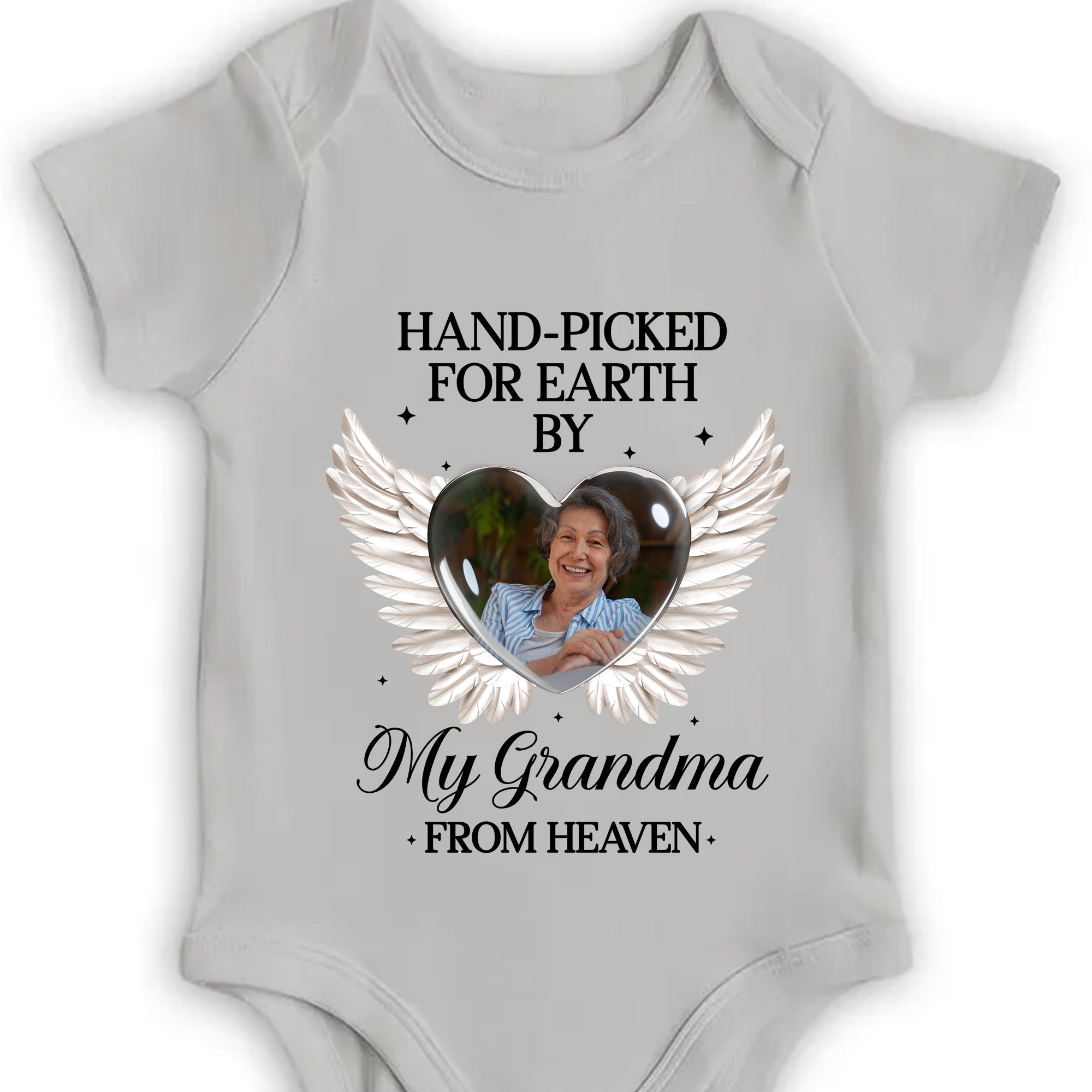 Hand-picked for Earth by My Grandma from Heaven, Wings and Photo Frame