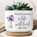 Planted To Celebrate A Life Well Lived, Pansy Flowers