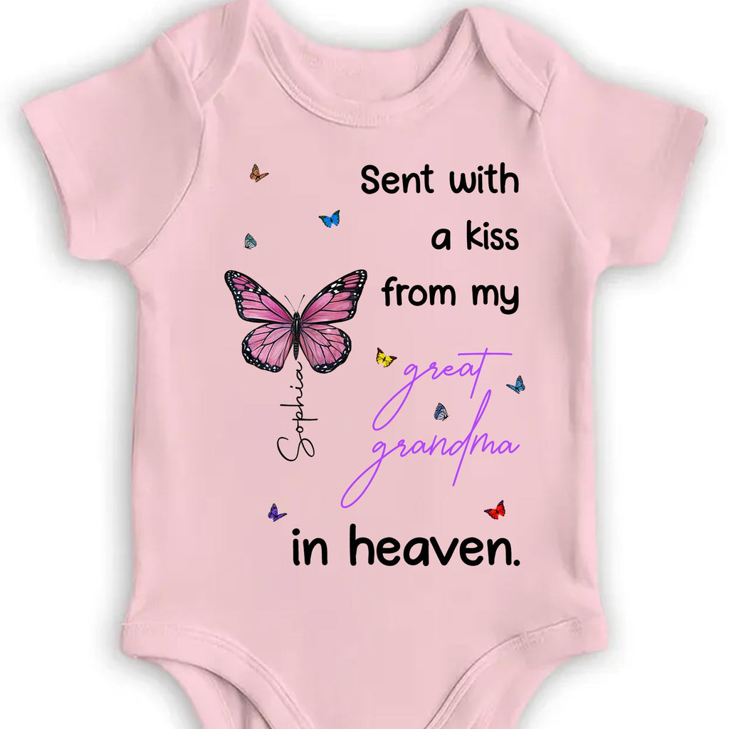 Sent With A Kiss From My Great Grandma In Heaven, Butterfly Hearts