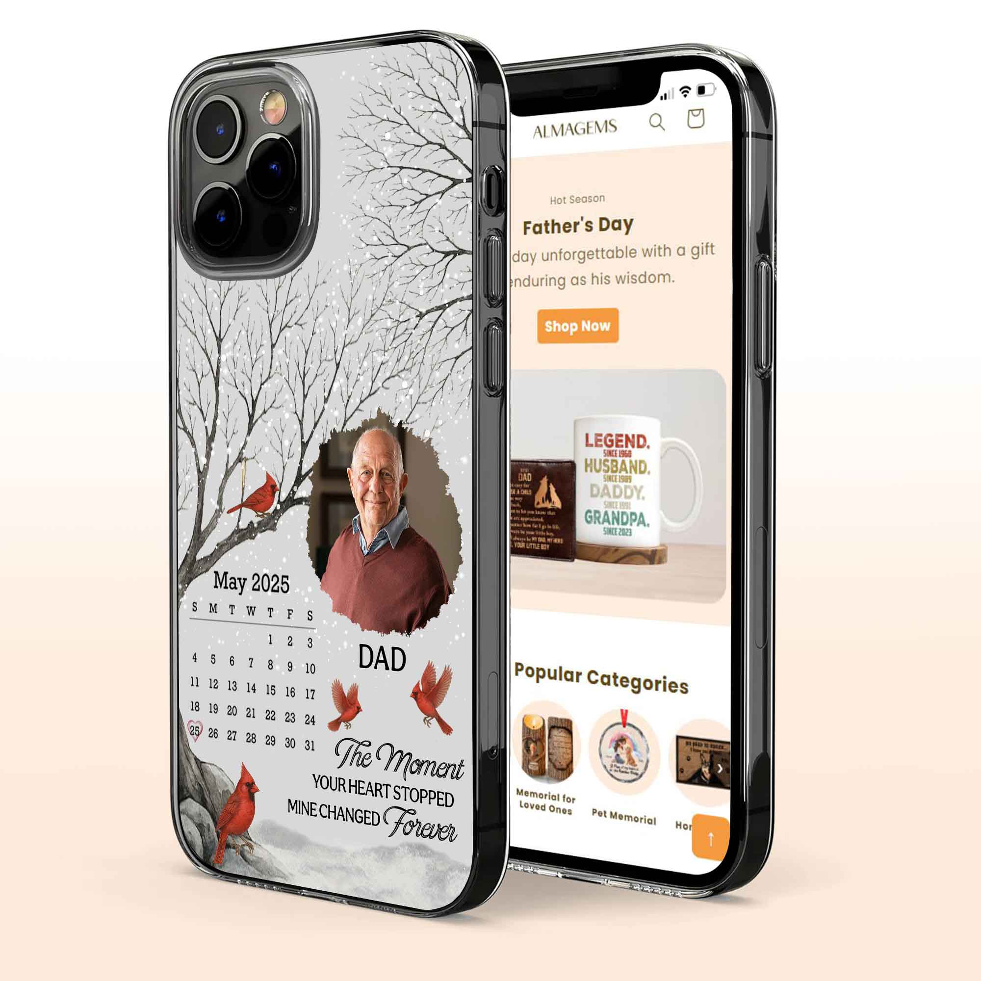 The Moment Your Heart Stopped, Cardinals And Bare Trees Design