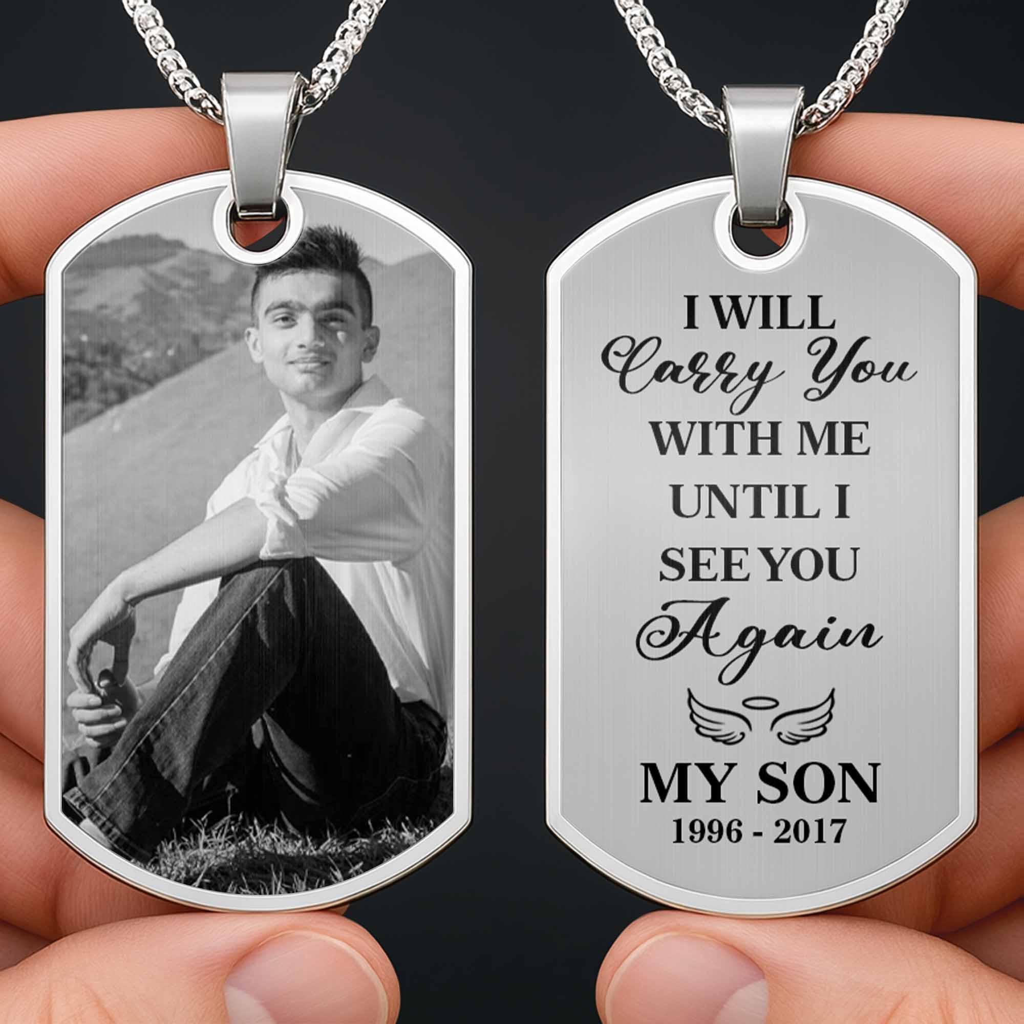Capture Your Cherished Memories, Personalized Photo - Personalized Custom Dog Tag Necklace - HME246_DTNECK