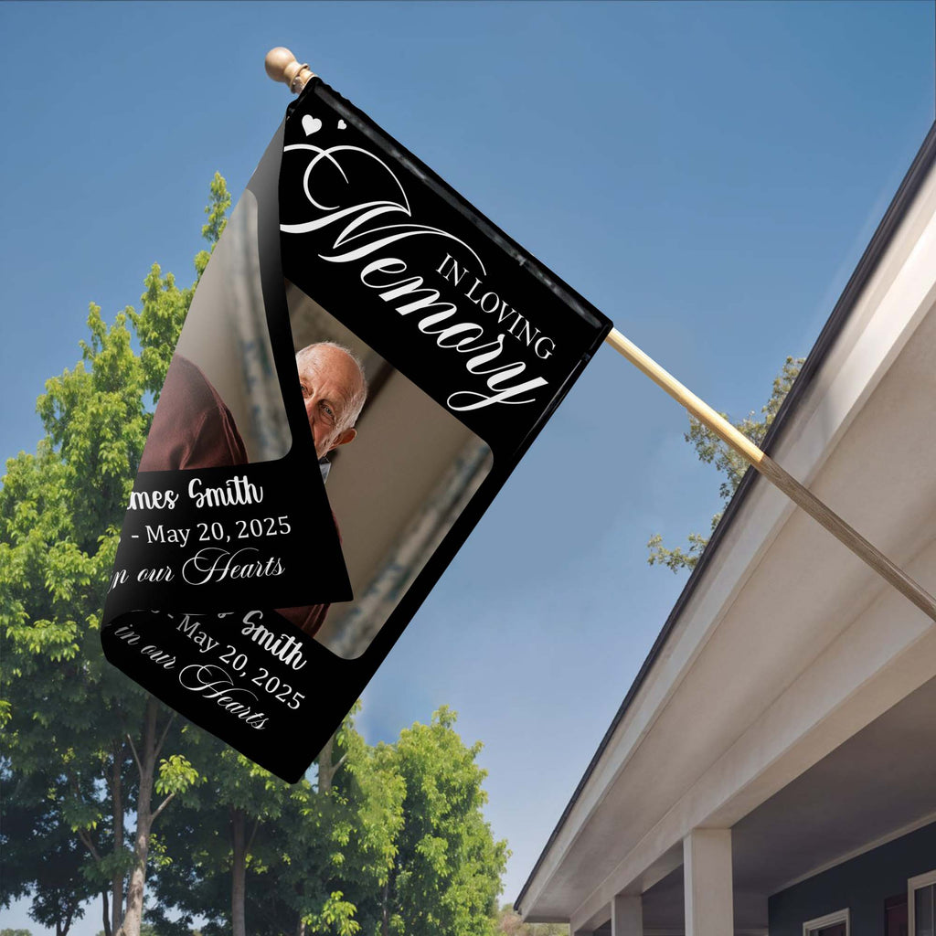 In Loving Memory, Forever in Our Hearts Memorial Flag