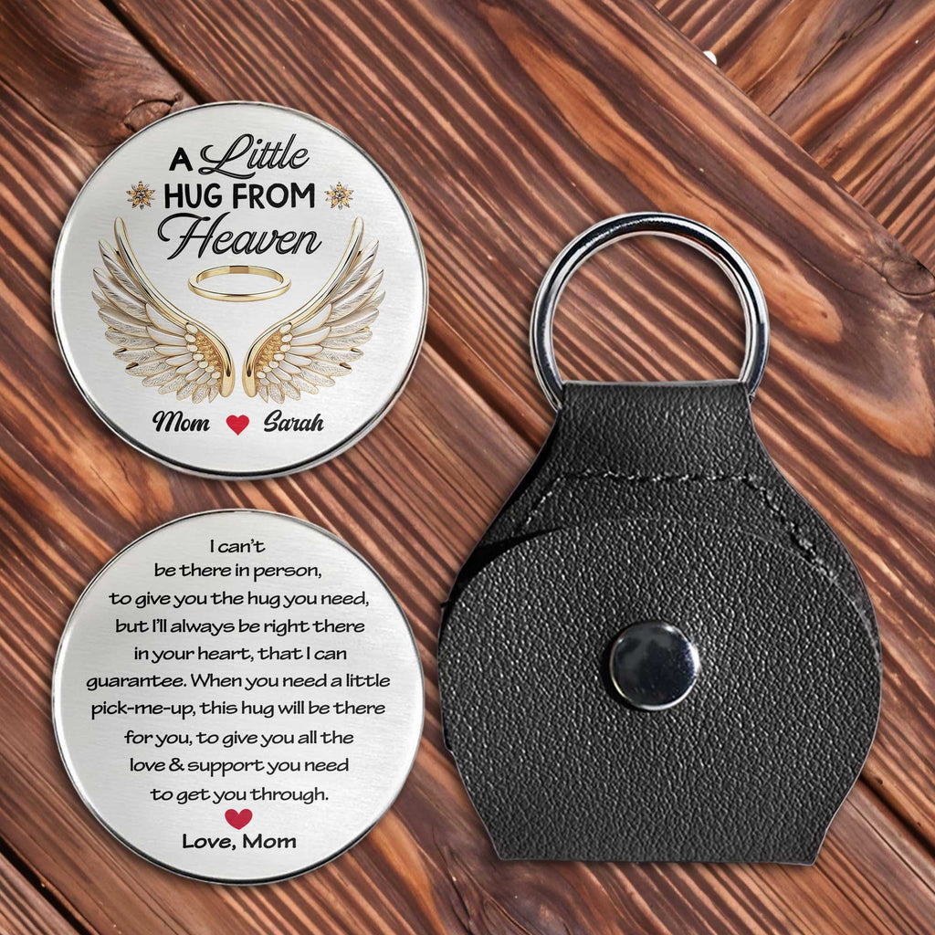 A Little Hug From Heaven Angel Wings And Heart Keychain