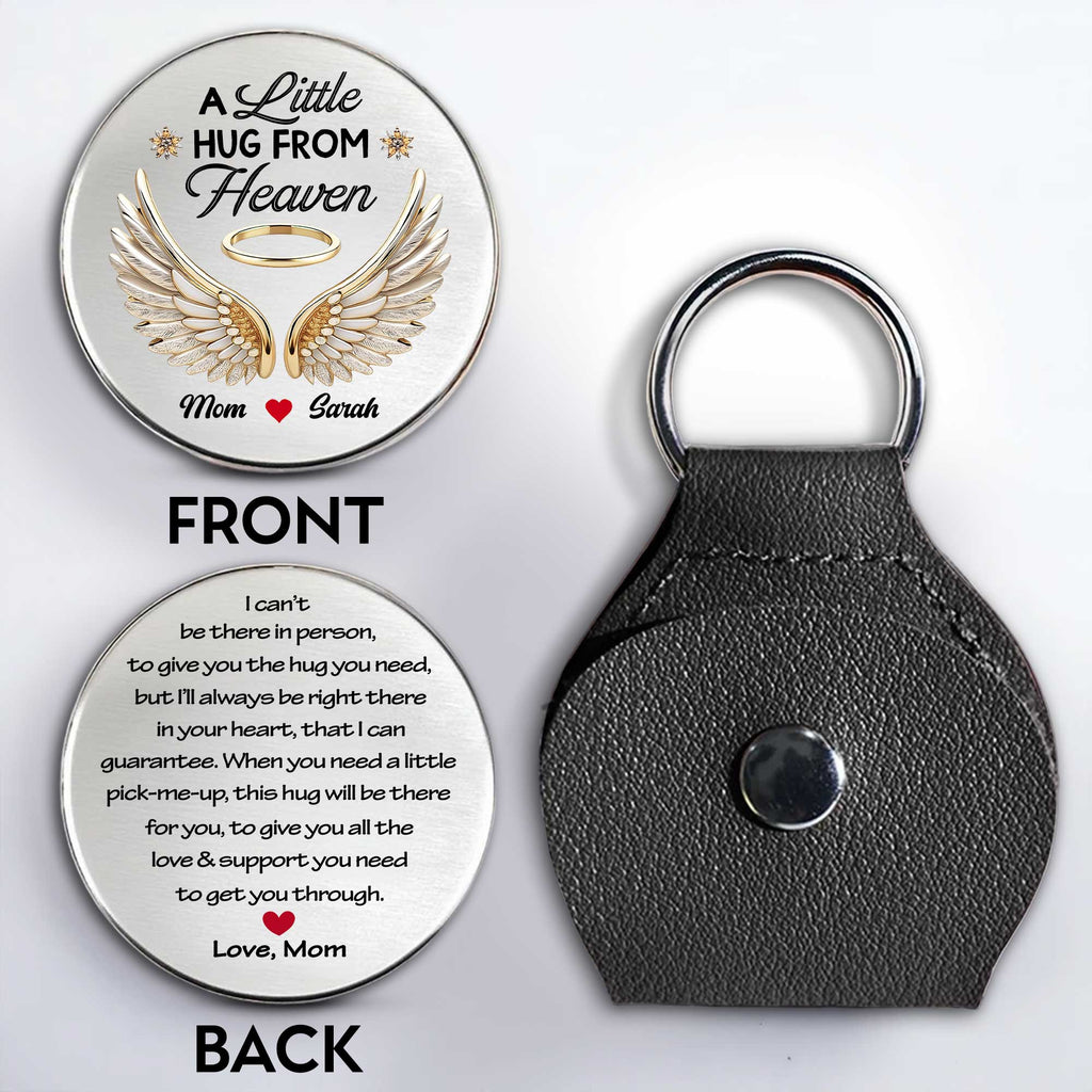 A Little Hug From Heaven Angel Wings And Heart Keychain