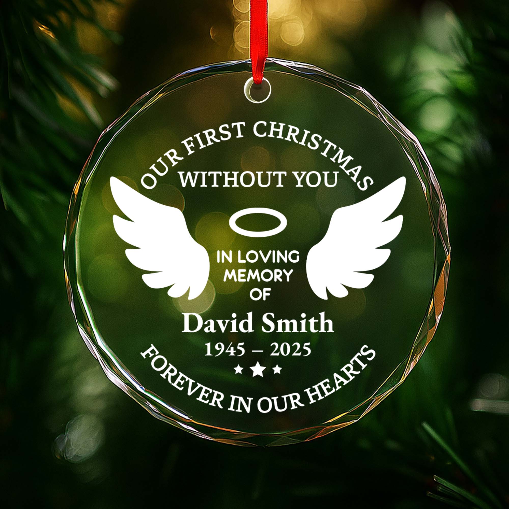 Our First Christmas Without You, Memorial Wings And Halo