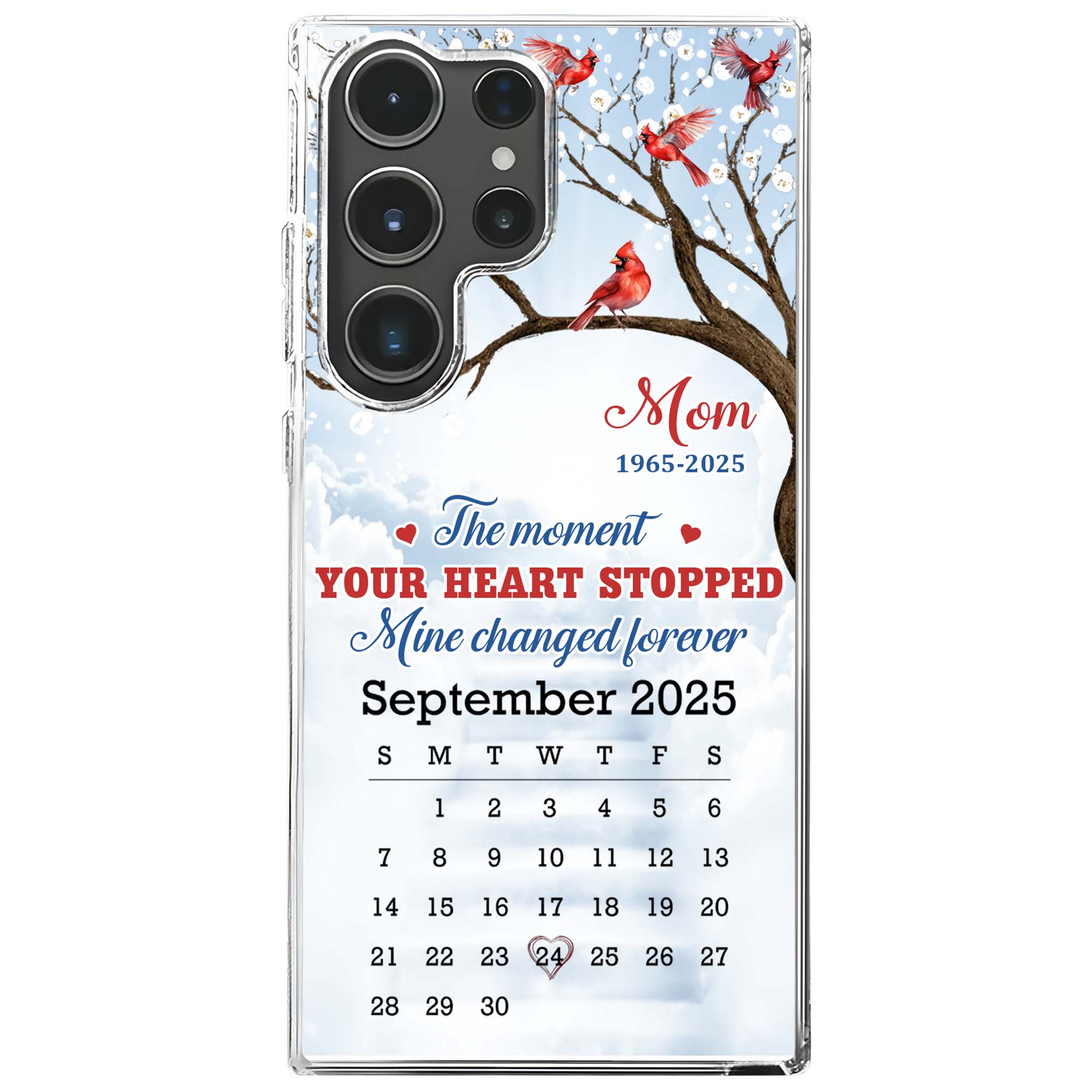 The Moment Your Heart Stopped, Memorial Cardinal Design