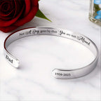 Not A Day Goes By, Cuff Bracelet, Memorial Gift - Personalized Custom Bracelet Cuff - HME347_BCUF