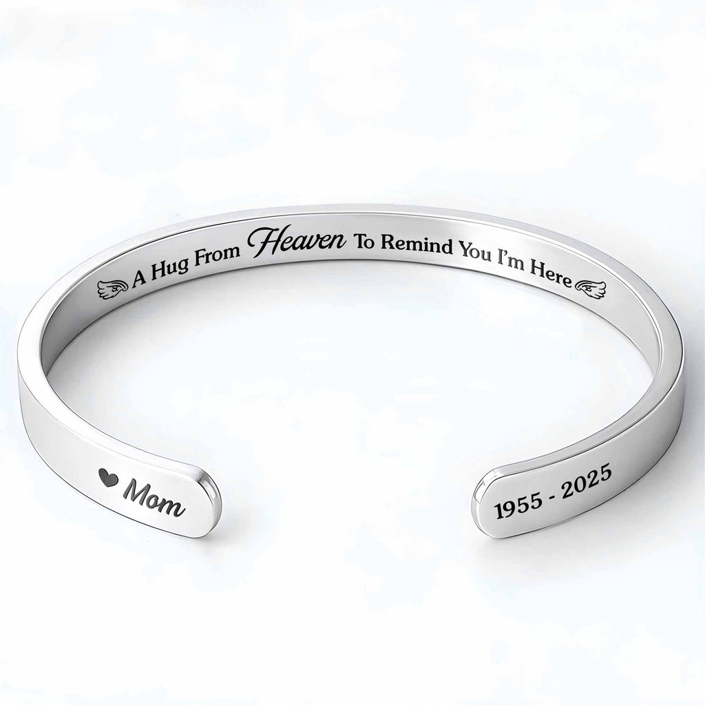 A Hug From Heaven Bracelet With Heart And Angel Wings
