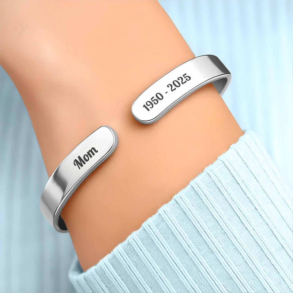 The Moment Your Heart Stopped Mine Changed Forever Bracelet Cuff