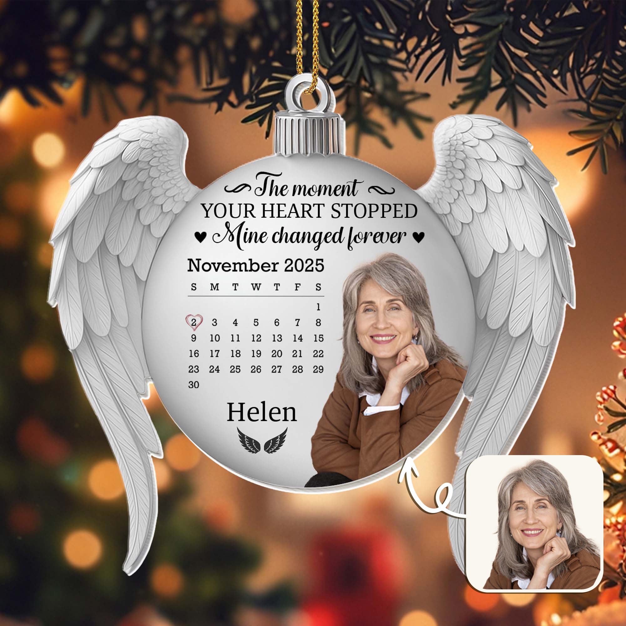 The Moment Your Heart Stopped, Wings and Heart Ornament