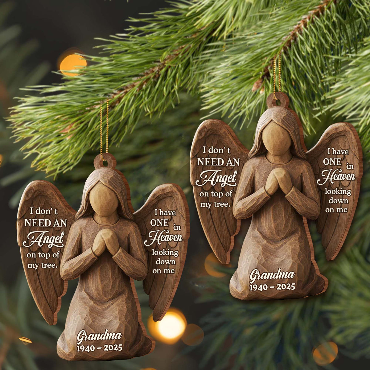 I Don't Need an Angel on Top of My Tree, Angel With Wings