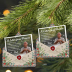 A Letter From Heaven, Pine Cones And Holly Berries Design