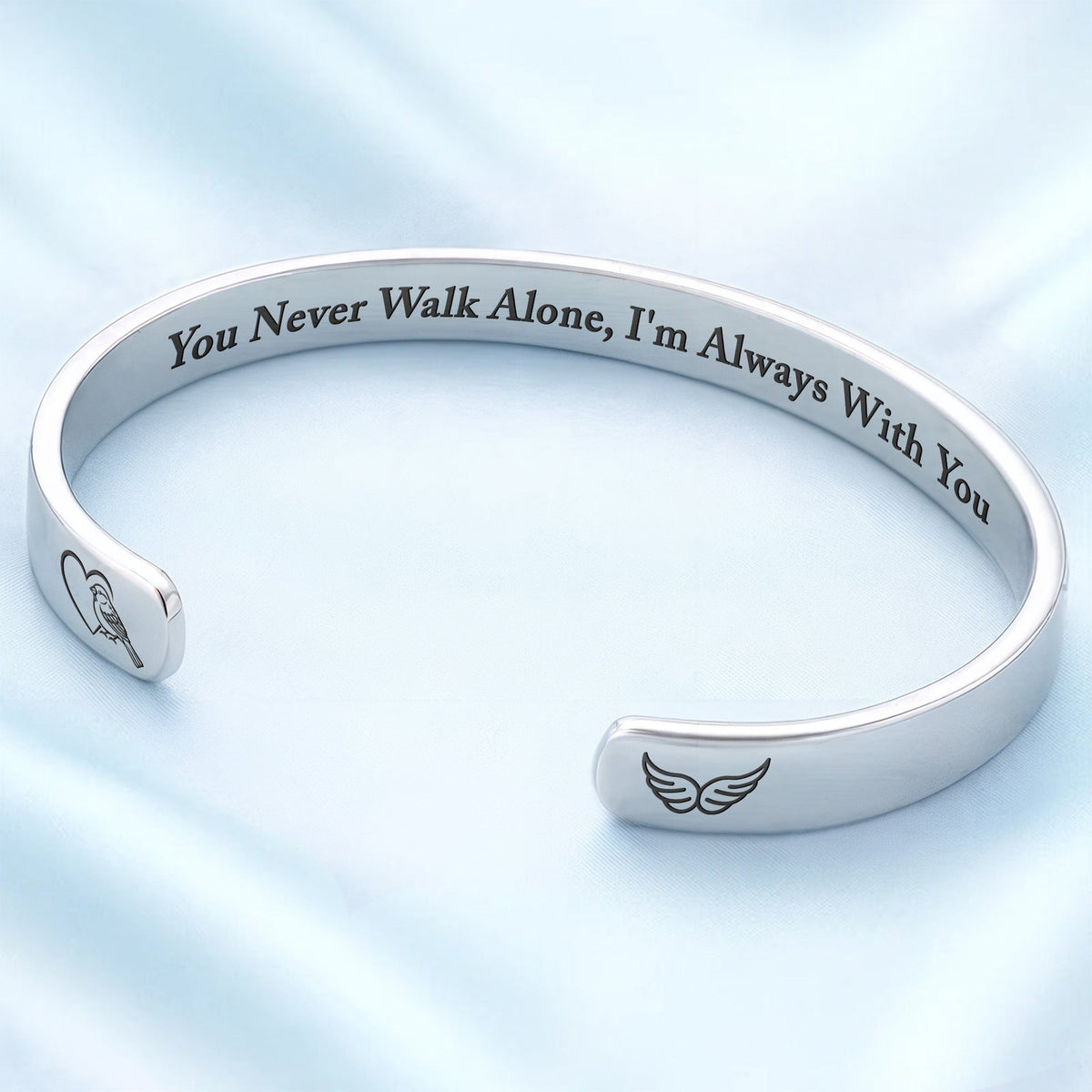 You Never Walk Alone, I'm Always With You With Wings Design