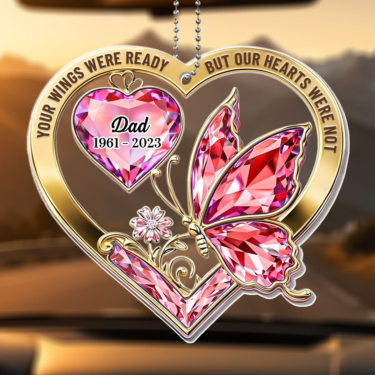Our Wings Were Ready, Butterflies and Heart Gemstone