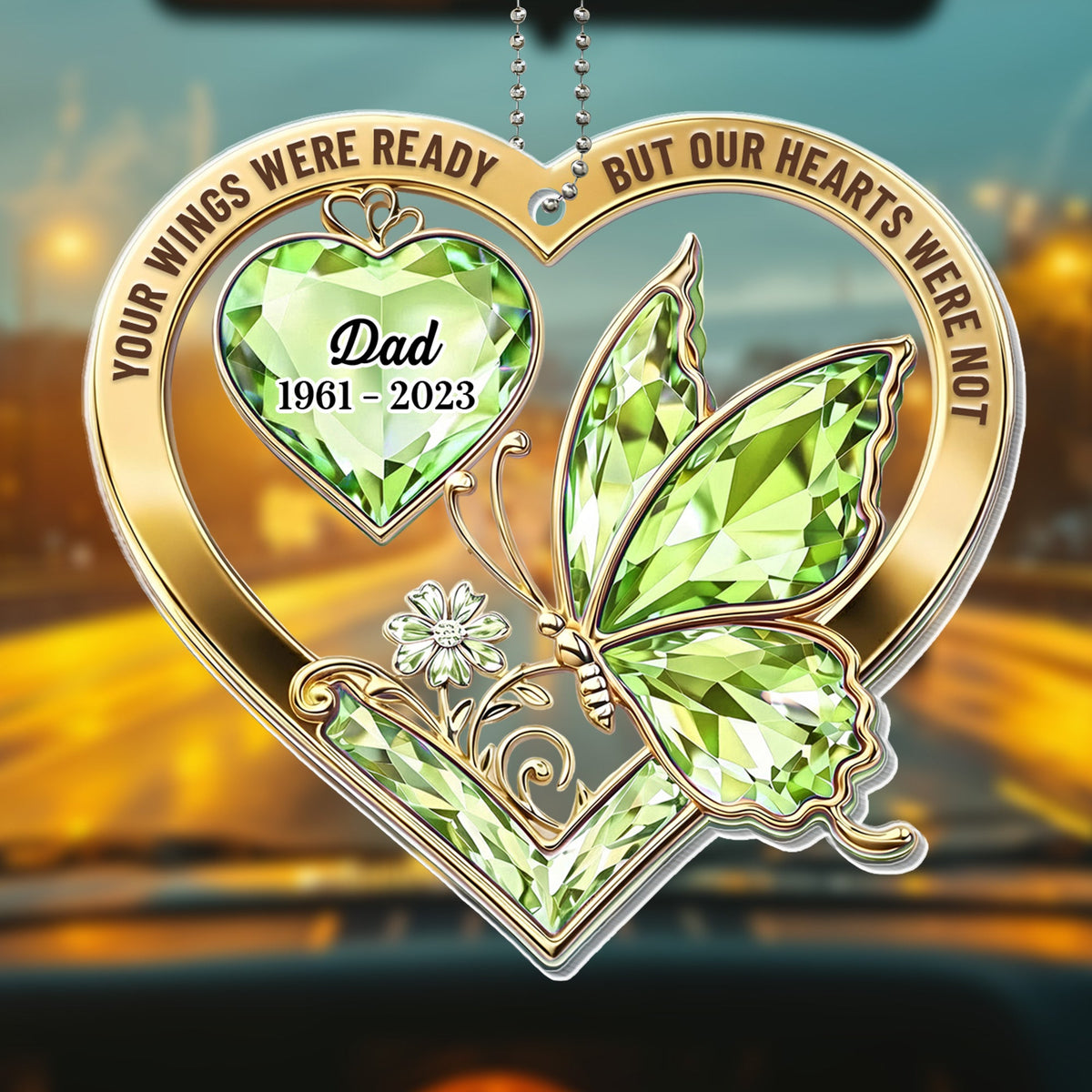 Our Wings Were Ready, Butterflies and Heart Gemstone