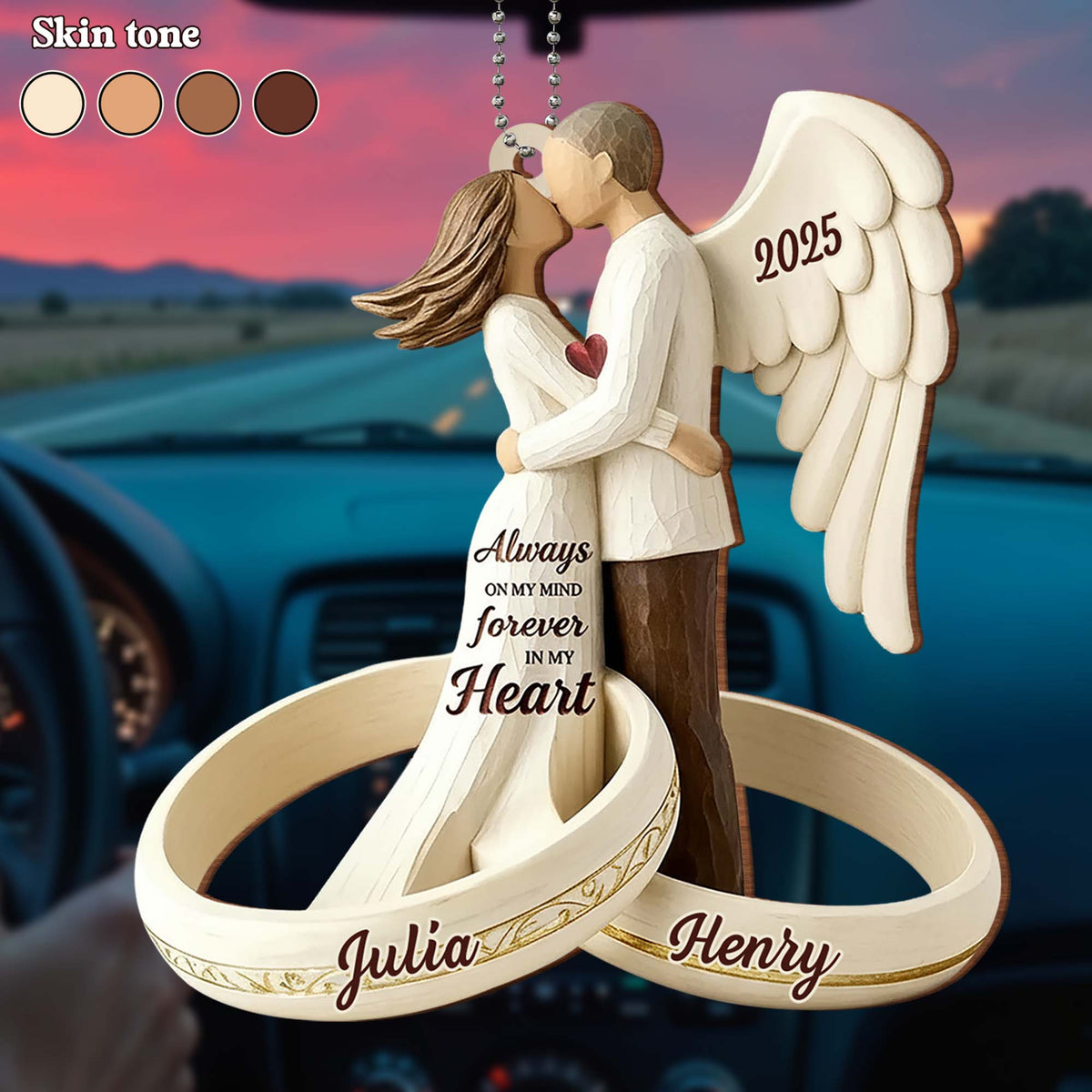 Always On My Mind Forever In My Heart, Couple With Angel Wings
