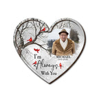 I'm Always With You, Cardinal Birds, Winter Trees - Personalized Custom Shaped Car Visor Clip - HME496_VIS