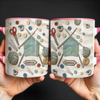 A Craft Lover's Perfect Companion With Buttons, Scissors, And Yarn