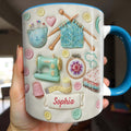 Craft Lovers Delight Featuring Buttons, Sewing Machine