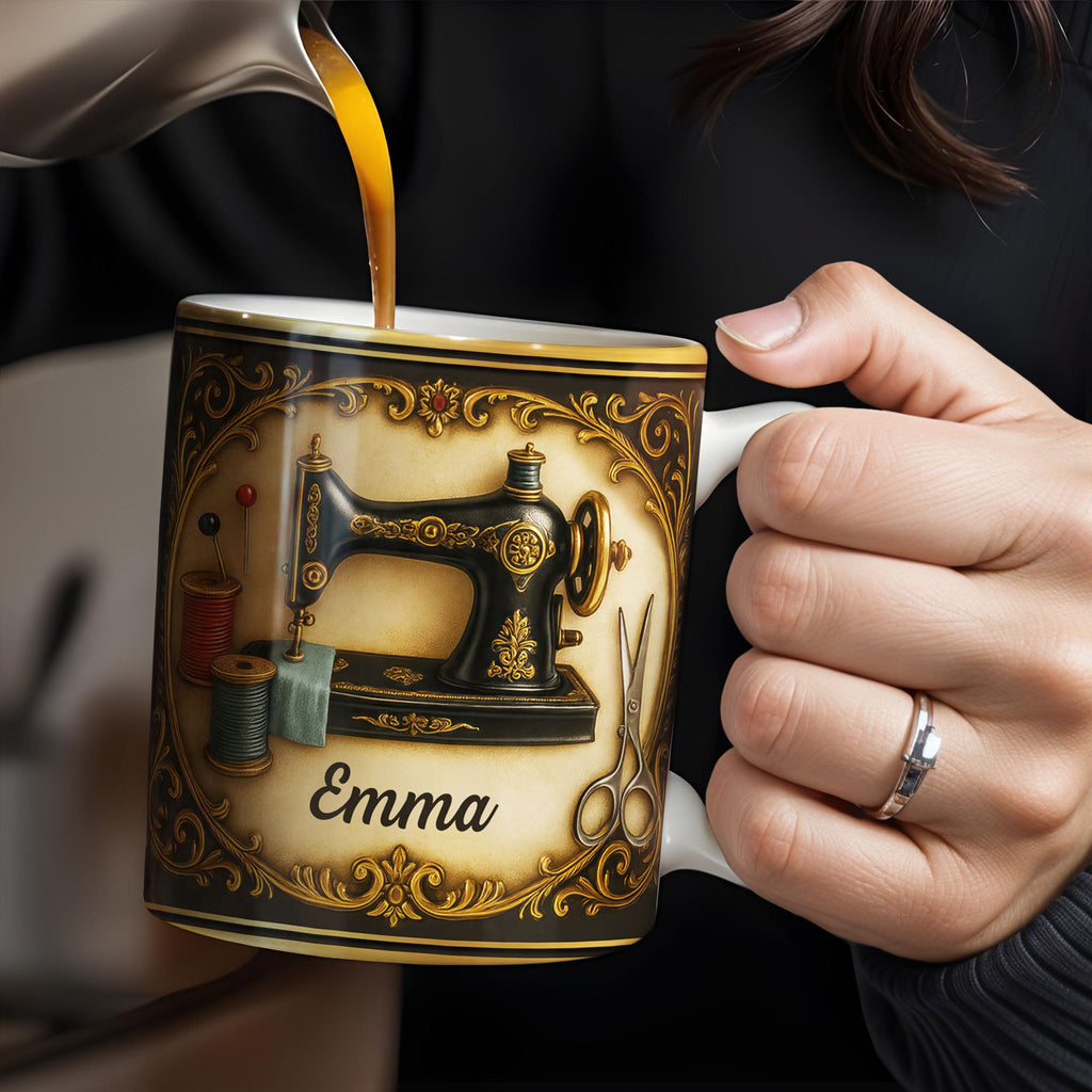 Classic Sewing Machine Design With Elegant Ornaments