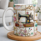 Celebrate Your Creativity With Sewing Machine And Floral Design