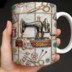 Celebrate Your Creativity With Sewing Machine And Floral Design
