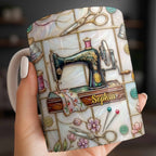 Celebrate Your Creativity With Sewing Machine And Floral Design